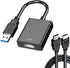 USB to HDMI Adapter with 6FT HDMI Cable, USB 3.0 to HDMI Full 1080P Video Audio Converter for PC
