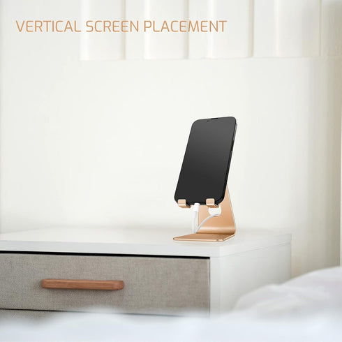 Aluminum Alloy Cell Phone Stand, Adjustable Tabletop Metal Phone Holder, Desktop Phone Dock Holder, Smartphone Cradle,