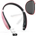Foldable Bluetooth Headphones, Wireless Neckband Headset with Retractable Earbuds, Noise Cancelling