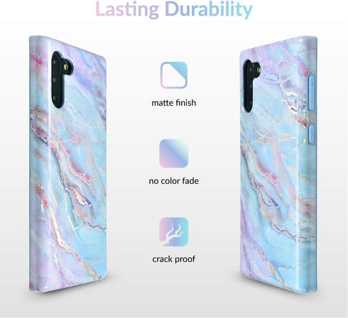 VELVET CAVIAR Samsung Galaxy Note 10 Case Compatible - Cute Marble Protective Phone Cases for Women, Girls (Holographic