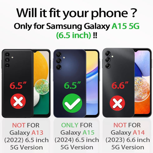 Galaxy A15 5G Case - 5 PCS Soft Slim TPU + Aluminum Blank, DIY Custom, Anti-Scratch, Shockproof, Protective Cover.