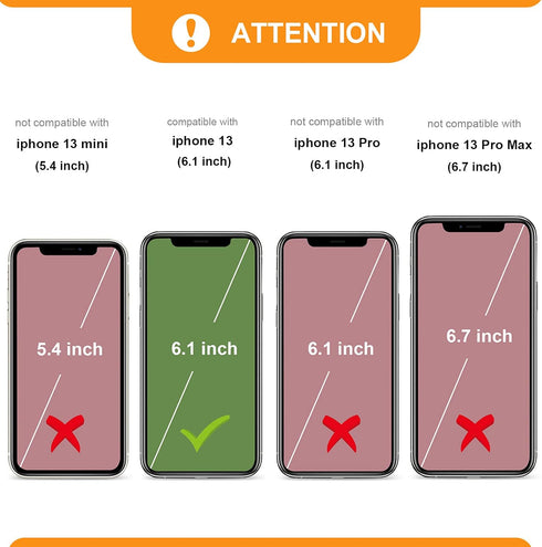 Bocasal 13 5G 6.1 inch Detachable Wallet Case for iPhone RFID Blocking Card Slots Holder Premium PU Leather Magnetic