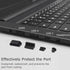 USB Port Cover Silicone USB Port Protection Caps Dust Plug for USB C, 3.5mm Headphone, USB A, HDMI, RJ45 Ethernet Port Total 45 pcs 6 Types