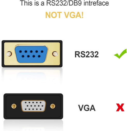 CableCreation USB to RS232 Serial Adapter (FTDI Chipset), Gold Plated DB9 Converter Cable for Windows and Mac OS X