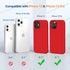 Miracase iPhone 12/12 Pro Case - Liquid Silicone Gel Rubber Shockproof Full Body Protection, Red