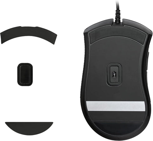 kwmobile Mouse Feet Replacement for Razer DeathAdder Elite Computer Mouse Skates Sticker (Black)