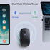 Wireless Bluetooth Mouse, Portable Silent Mouse (Bluetooth 5.2 & USB Receiver) for Laptop/Desktop/Tablet, Black