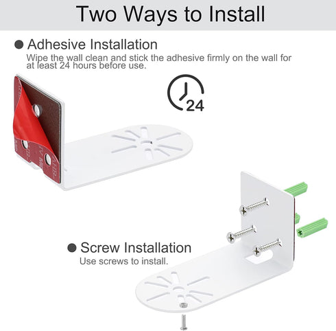 Sumnacon 2PCS Wall Mount Camera Shelf, Metal Small Wall Shelf with Adhesive, Universal Floating Shelf for Security