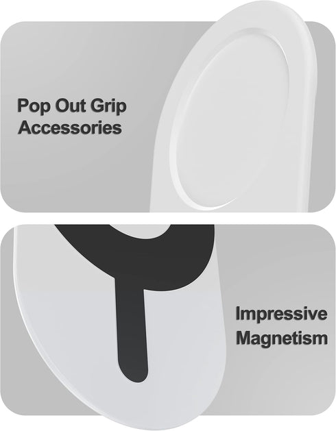 metisinno Magnetic Base Plus Compatible with PopSocket Phone Grips | Magnetic Phone Accessories for MagSafe, Ring