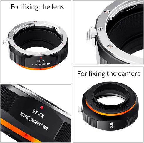 K&F CONCEPT X-Pro1 Lens Mount Adapter for EOS EF/EFS Lens to FujiFX Mount X Camera X-Series Mirrorless Cameras