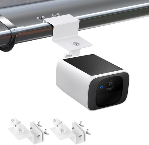 2Pack Gutter Mount for eufy Security SoloCam S220/C210, eufyCam 2C/2C Pro, Adjustable Weatherproof Mounting Bracket