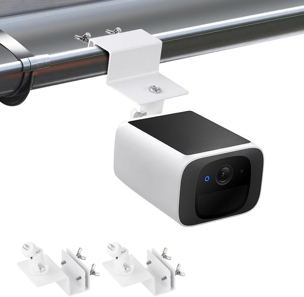 2Pack Gutter Mount for eufy Security SoloCam S220/C210, eufyCam 2C/2C Pro, Adjustable Weatherproof Mounting Bracket