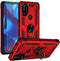 Androgate Moto G Pure Case with HD Screen Protector, Military-Grade Ring Holder Car Mount, 16ft Drop Tested Cover (Red)