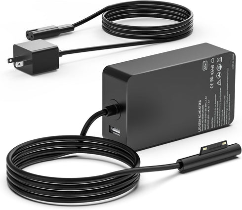 LJO-EEIH 65W Charger for Microsoft Surface Pro 11, 10, 9, 8, 7+, 7, 6, 5, 4, 3, X
