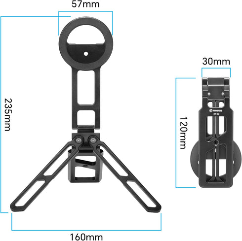FANAUE 1/4" iphone16 15 14 13 12 Adjustable Phone Tripod Stand, Foldable Magnetic Cell Phone Holder with Arca-Swiss