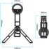 FANAUE 1/4" iphone16 15 14 13 12 Adjustable Phone Tripod Stand, Foldable Magnetic Cell Phone Holder with Arca-Swiss