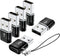 USB to USB C Adapter (6 Pack), USB A to USB C Adapter, USB Charger Connector for iPhone 15, MacBook, Cellphone