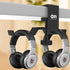 6amLifestyle Under Desk Dual Headphone Hanger, Metal Headset Stand for Gaming Earphones, Universal Clamp Hook