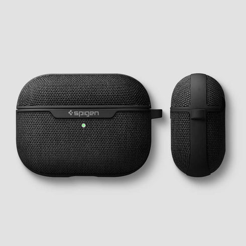 Spigen (2019) Urban Fit Designed for AirPods Pro Case Premium Fabric Cover with Carabiner - Black