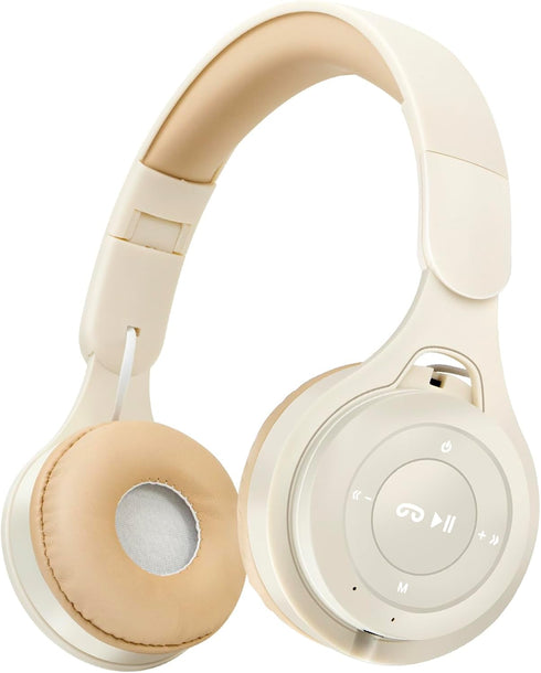 Kids Bluetooth Headphones, Over Ear Wireless 5.3 Headsets, Built-in Mic, Comfortable Wear & HD Sound for School Travel