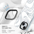 MOSNOVO iPhone 15 Case - Clear TPU Bumper, Shockproof, 6.6 ft Drop Impact, Anti Peel Off Tech, White Swirl Design, 6.1"