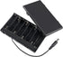 2Pcs AA Battery Holder Case Box with 8 Slots, 8 x 12V Battery Storage, DC 5.5x2.1mm Male Connector and ON/Off Switch