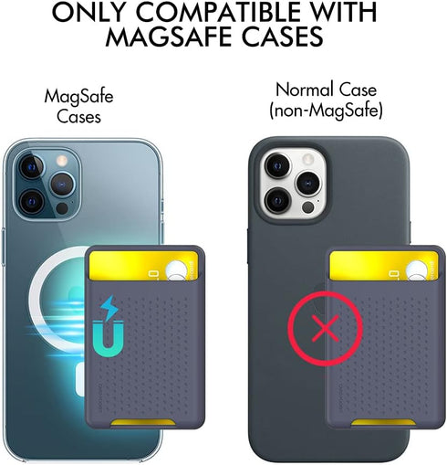 AHASTYLE MagSafe Wallet for iPhone 15/14/13/12/Pro Max/Pro/Plus/Mini, RFID Magnetic Card Holder, Midnight Blue