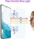 3 Pack Anti Blue Light Tempered Glass Screen Protector for Samsung Galaxy S22, Eye Protection Tempered Glass Film, 9H
