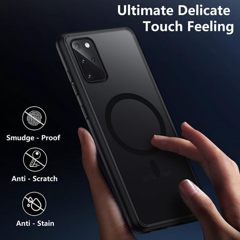 TIANNIUKE Slim Fit Magnetic Case for Samsung Galaxy S20 Plus, Translucent Matte, Anti-Fingerprint, Shockproof