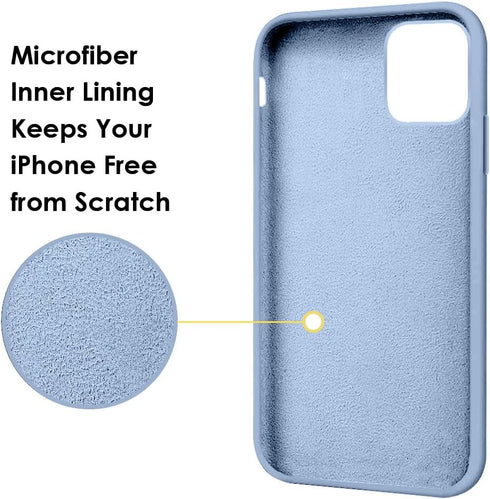 MOCCA iPhone 13 Case 6.1 inch with Ring Kickstand, Liquid Silicone, Microfiber Liner, Anti-Scratch Shockproof Case for