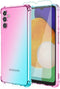 Osophter Clear Case for Galaxy A13 5G, Transparent TPU Shock-Absorption Cover for Samsung A13 5G (Pink Teal)