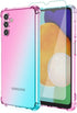Osophter Clear Case for Galaxy A13 5G, Transparent TPU Shock-Absorption Cover for Samsung A13 5G (Pink Teal)