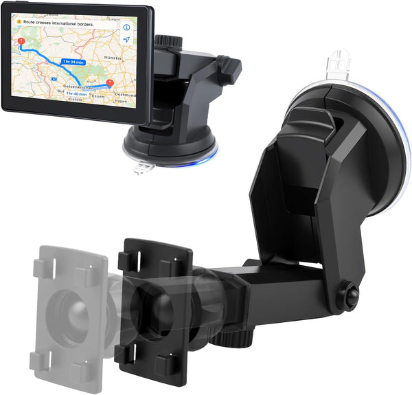 VKQTS 360 Rotatable Carplay Mount,Windshield Suction Cup Mount with 240 Adjustable Extension Arm,Portable