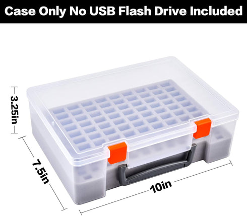 FULLCASE USB Flash Drive Case Organizer for 104pcs Thumb Drives, Electronic Accessories Holder for Sandisk/Samsung/PNY