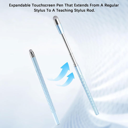 Stylus Pens for Touch Screens, High Precision Scalable Teaching Stylus Pen for iPad/Apple/iPhone/Mini/Air/Android/Microsoft/Surface All Capacitive Touch Screens, Blue