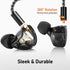 Vibes 202 Wired Earbuds - HiFi in Ear Monitor Headphones with Professional Noise Isolating Sound