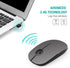 VssoPlor Wireless Mouse, 2.4G Slim Portable Computer Mice with Nano Receiver for Notebook, PC, Laptop, Computer (Black and Gray)