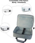 doksmeria Projector Carrying Case, Projector Bag with Accessories Storage Pockets & Adjustable Shoulder Straps