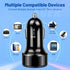 4 Port USB Car Charger Adapter, Car Charger USB C with Voltage Display PD 3.0 & QC 3.0 Fast Charging for iPhone,