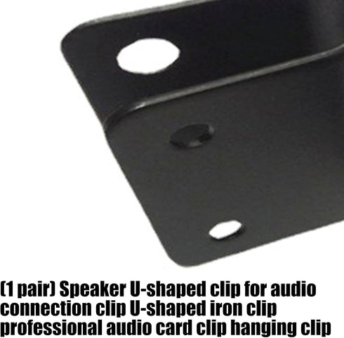 Kaeltsyn 2pcs Heavy Duty U Shaped Plate Hanging Speakers Connector Clip for Secure Wall Mount Clamp Professional Music