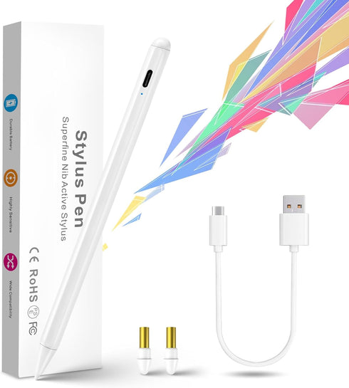 iPad Pro 11" Stylus Pencil, 1.5mm Replaceable Tip Active Pen Compatible with Apple Magnetic Pencil for Drawing and