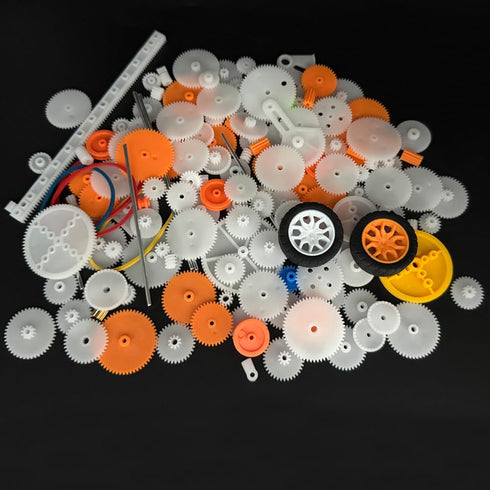 URIMPAVIDO 174PCS Set 0.5 Set (174) Plastic Gear Single Gear Spindle Gear Small Motor Gear for DC Motor RC Car Truck