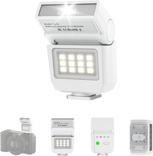 ULANZI SL03 Camera Mini Flash Speedlite with Video Light for Beginners Basic, GN8