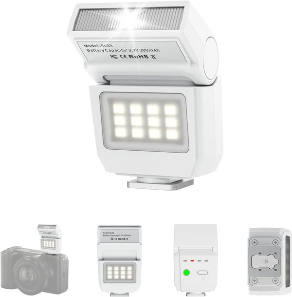 ULANZI SL03 Camera Mini Flash Speedlite with Video Light for Beginners Basic, GN8