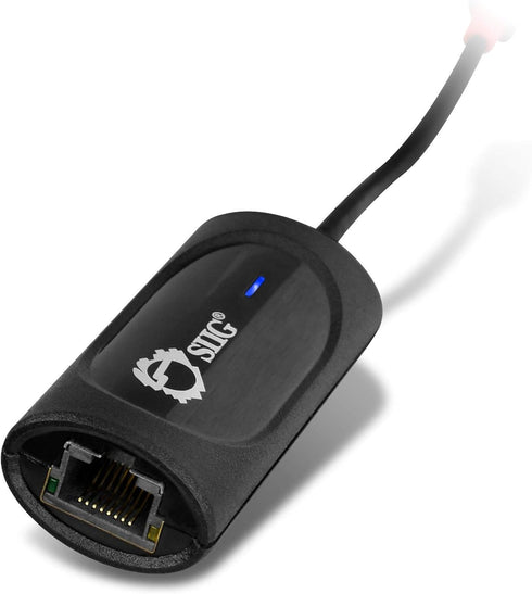 SIIG USB Type C to Gigabit Ethernet Adapter, 10/100/1000 Mbps LAN Adapter for Windows and Mac Systems, Thunderbolt 3