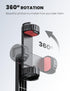 YUMAZLA 2 1/4 inch Phone Tripod Mount with Cold Shoes, Smartphone Holder Adapter Rotatable Bracket