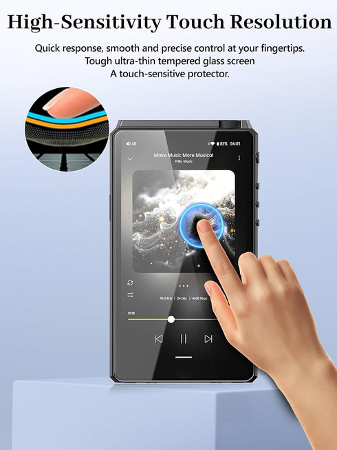 Arxonis 3-Pack R6III 2025 MP3 6H Screen Protector for HiBy Player, Hardness Tempered Glass