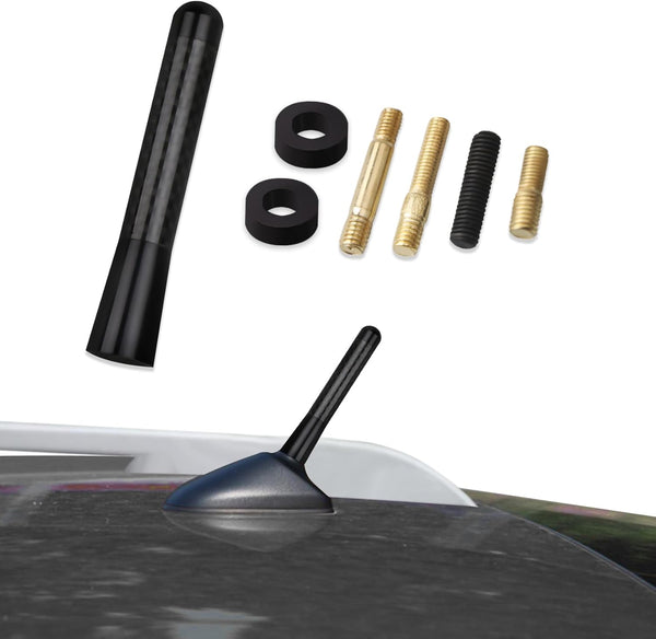 Kutyun Car Stubby Antenna, 3.15" Universal Mini Antenna with Aluminum Alloy Thread, Replacement