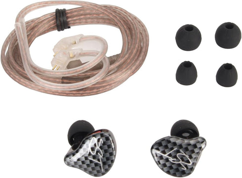 ASHATA Monitor Earbuds in Ear Monitor Headphones with Detachable Cable 3.5mm Right