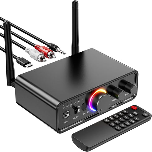 Upgraded M18 Bluetooth 5.3 Audio Receiver Transmitter for Home Stereo TV, HiFi Wireless Low Latency Adapter